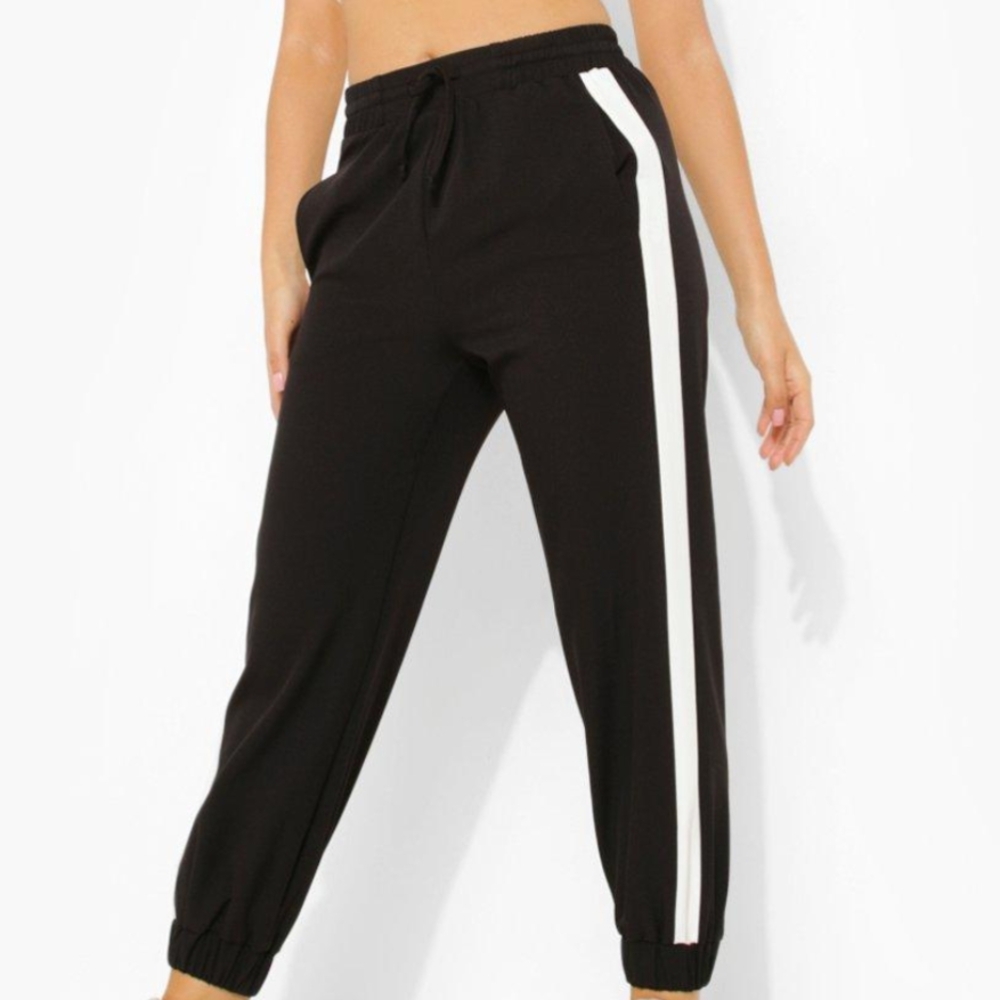 Black and White Women's Jogger Pants